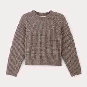 The Fisherman Crew Sweater in Cloud Brown